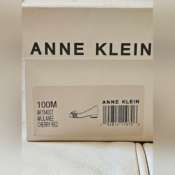 Anne Klein Cherry Red Textured Iflex Flats-Size 10M - Picture 4 of 5